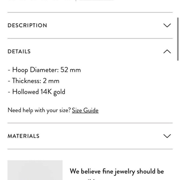 Mejuri Oversized Thin Hoop Earrings - Picture 5 of 5